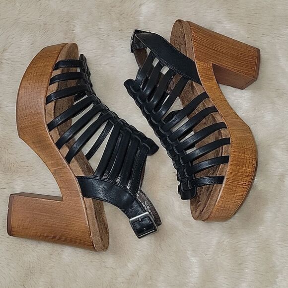 WHITE MOUNTAIN BLACK ASTONISH PLATFORM CLOG SANDALS, SIZE 7 - NEW - Picture 9 of 14